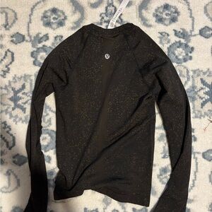 Lululemon Black and Gold Long Sleeve Swiftly tech